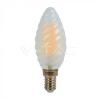 Vt-1928 4w  candlebec led filament cu  alb cristal 6400k e14 cod