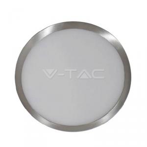 VT-605SN 6W PLAFONIERA LED TAVAN SATIN NICKEL Alb Cald 3000K ROTUND Cod V-TAC6361