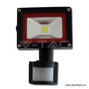 10W Proiector LED V-TAC cu senzor Alb Cald 3000K
