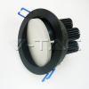 7w spot led - rotund negru mat alb cald 3000k