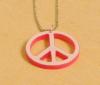 Medalion de plastic peace roz (exl)