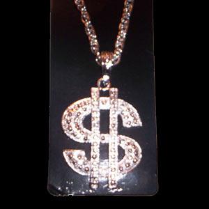 Medalion hip-hop Dollars Argintiu
