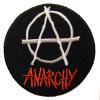 Patch de lipit anarchy logo alb si