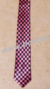 Cravata ingusta ska roz negru (CJL)