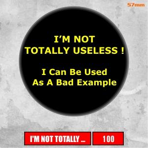 Insigna 100 I'm not totally useless-2744