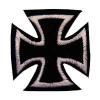 Iron cross neagra cu alb pe margine - 6 cm