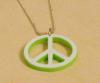 Medalion de plastic peace verde (exl)