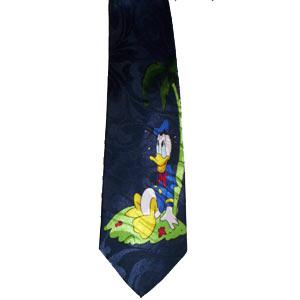 Cravata lata DONALD DUCK (fond bleumarin)