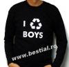 Long sleeve negru i recycle boys