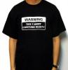 Tricou negru warning this t-shirt