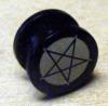Plug negru pentagrama 12 mm (cjl)