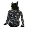 HANORAC SUBTIRE KITTY EARS negru cu stelute albe (dama)