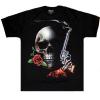 Skull with gun double printed