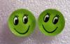 Cercei de plastic 12 mm Smile fata Verde