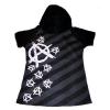 Girlie anarchy logo alb in dungi gri si negre