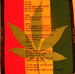 Bandana One Love si Cannabis (TRS)