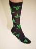 Ciorapi negri cannabis verde (cjl)