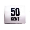 Manseta 50 CENT Logo negru pe fond alb
