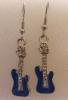 Cercei chitara albastra cu pietricele (cjl)