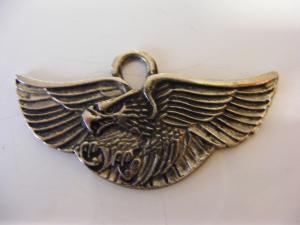 Medalion vintage Vultur Argintiu