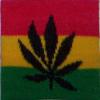 Manseta Cannabis negru pe steag jamaican