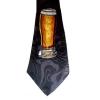 Cravata lata PAHAR CU BERE (fond negru)
