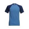 Tricou baseball bleumarin -steel blue Fruit of the Loom