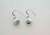 O714 silver ear pendants lucky spiral
