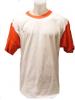 Tricou beseball alb rosu cottontex