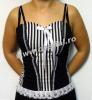 Corset cu dungi albe si negre