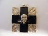 Medalion vintage Iron Cross Negru cu Craniu