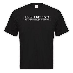 Tricou negru I DON`T NEED SEX (SOL&#039;S Imperial)