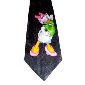 Cravata lata DAISY ( fond negru)