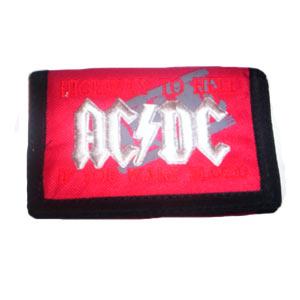 Portofel cu lant AC/DC rosu