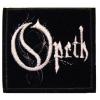 Opeth logo alb in dreptunghi