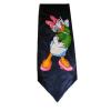 Cravata lata DAISY (fond bleumarin)