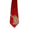 Cravata lata maimuta (fond rosu)