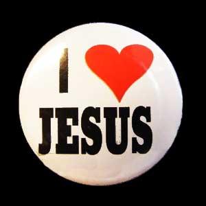 Insigna mica I LOVE JESUS