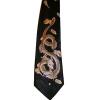 Cravata lata dragon model 2 (fond negru)