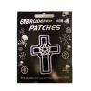 Patch de lipit cruce neagra cu pentagrama alba in