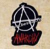 Patch de lipit anarchy logo alb si rosu (trs)