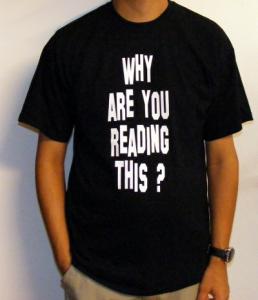 Tricou TBF negru WHY ARE YOU READING THIS ?