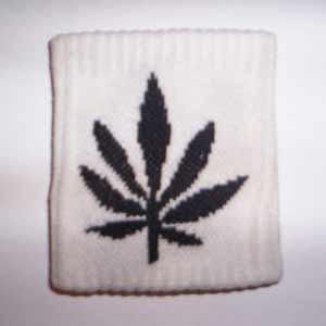 Manseta Cannabis negru pe alb