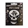 Patch de lipit Craniu alb cu Anarchy logo in frunte-patches