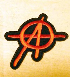 Patch de lipit Anarchy logo rosu model 3