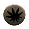 Piercing de limba cannabis frunza neagra