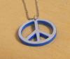 Medalion de plastic peace albastru (exl)