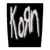 Korn logo alb - printed backpatch