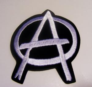 Patch de lipit Anarchy logo alb
