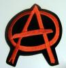 Patch de lipit anarchy logo rosu